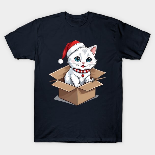 Cat christmas T-Shirt by AchioSHan